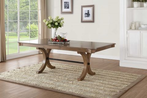 64" Brown Solid Wood Removable Leaf Dining Table - Traditional - Dining ... intended for Styling Your 64" Brown Solid Wood Dining Table for Any Occasion